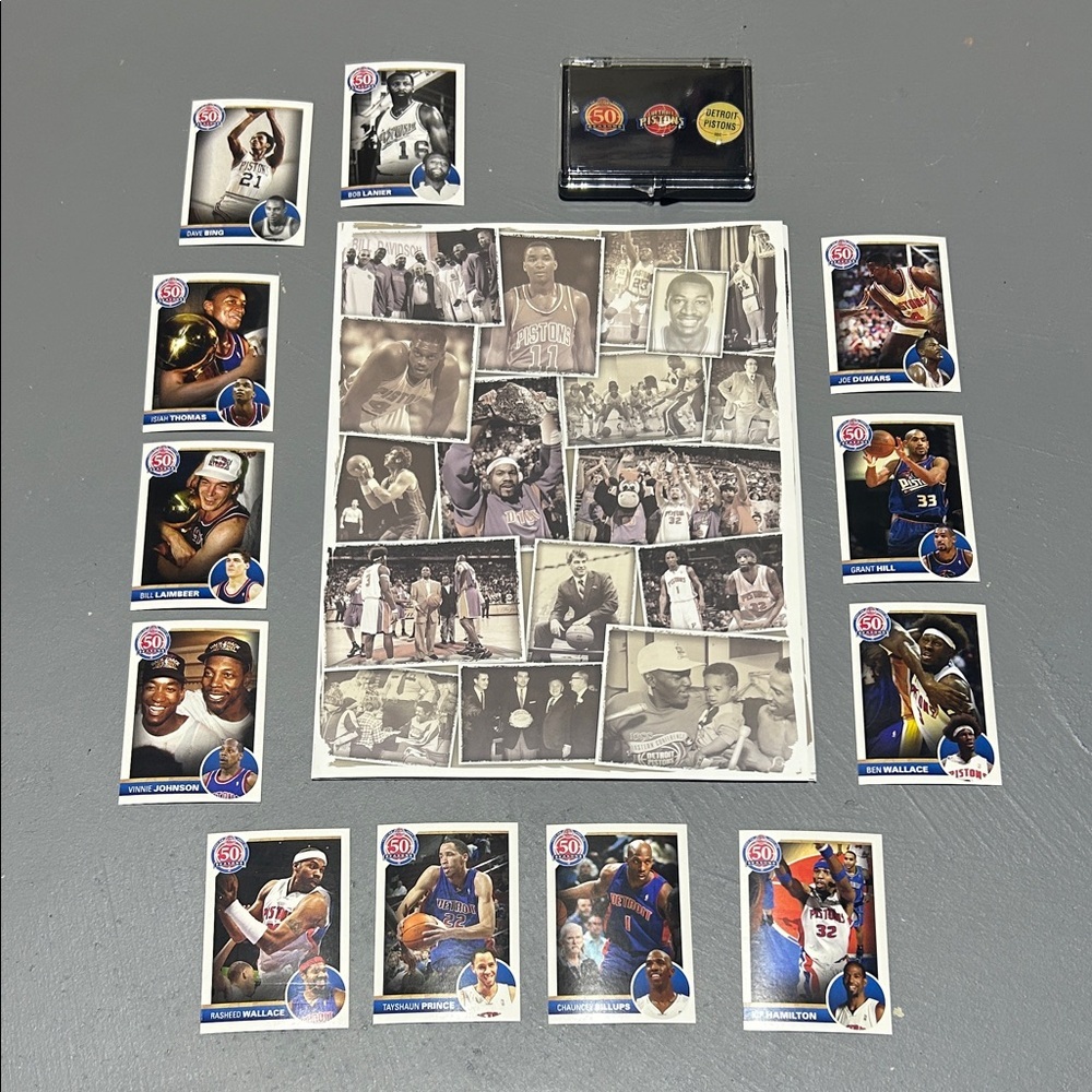 Detroit Pistons Bundle (Pins, Cards, Booklet)